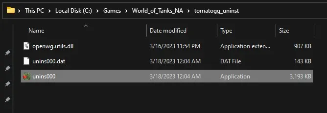 tomato.gg mod uninstall windows manual